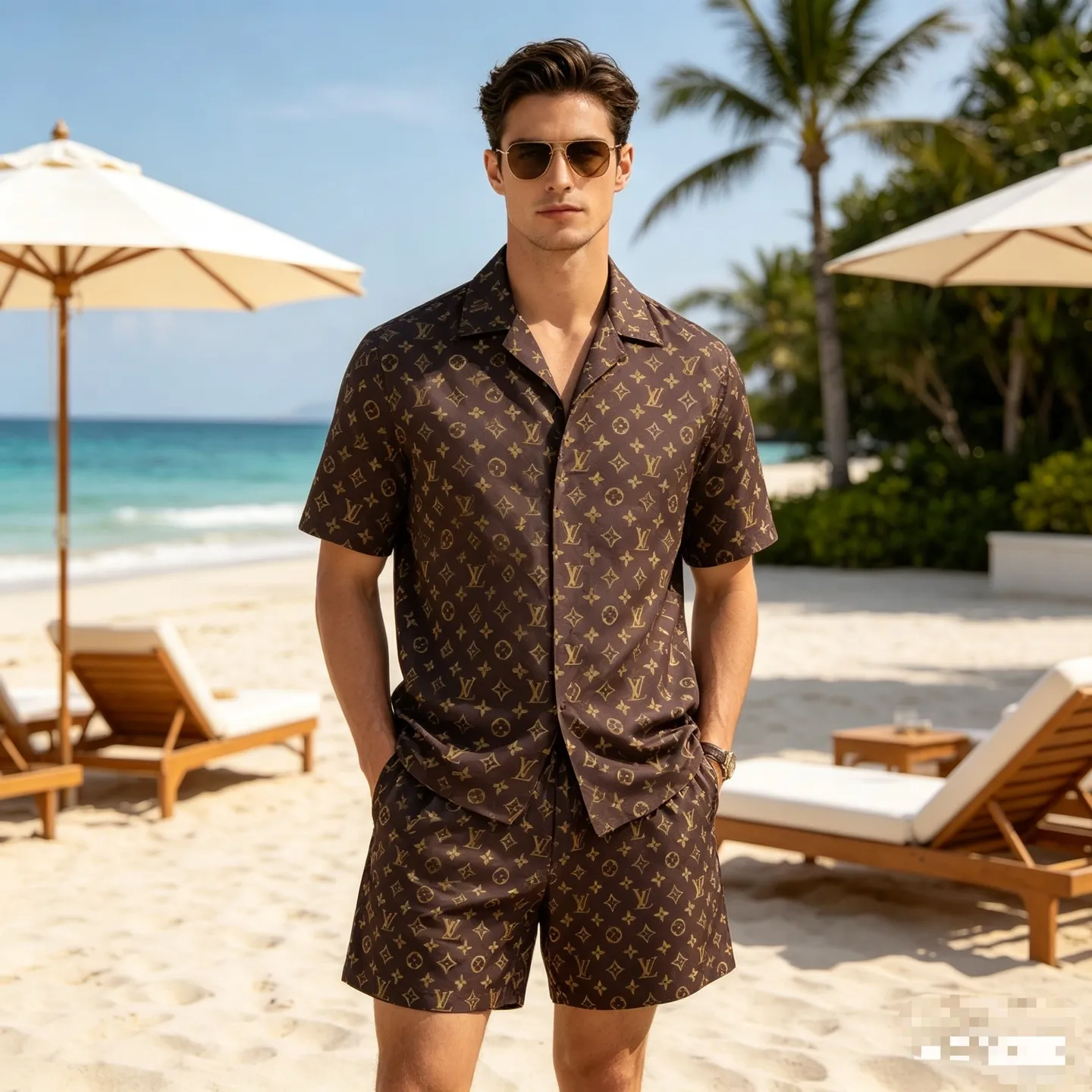 Louis Vuitton/Louis Vuitton all-over presbyopia logo shorts